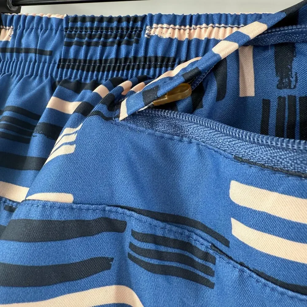 Oiselle Shorts Size 4 Womens Running Athletic Run Lined Mesh Athletic Blue Print